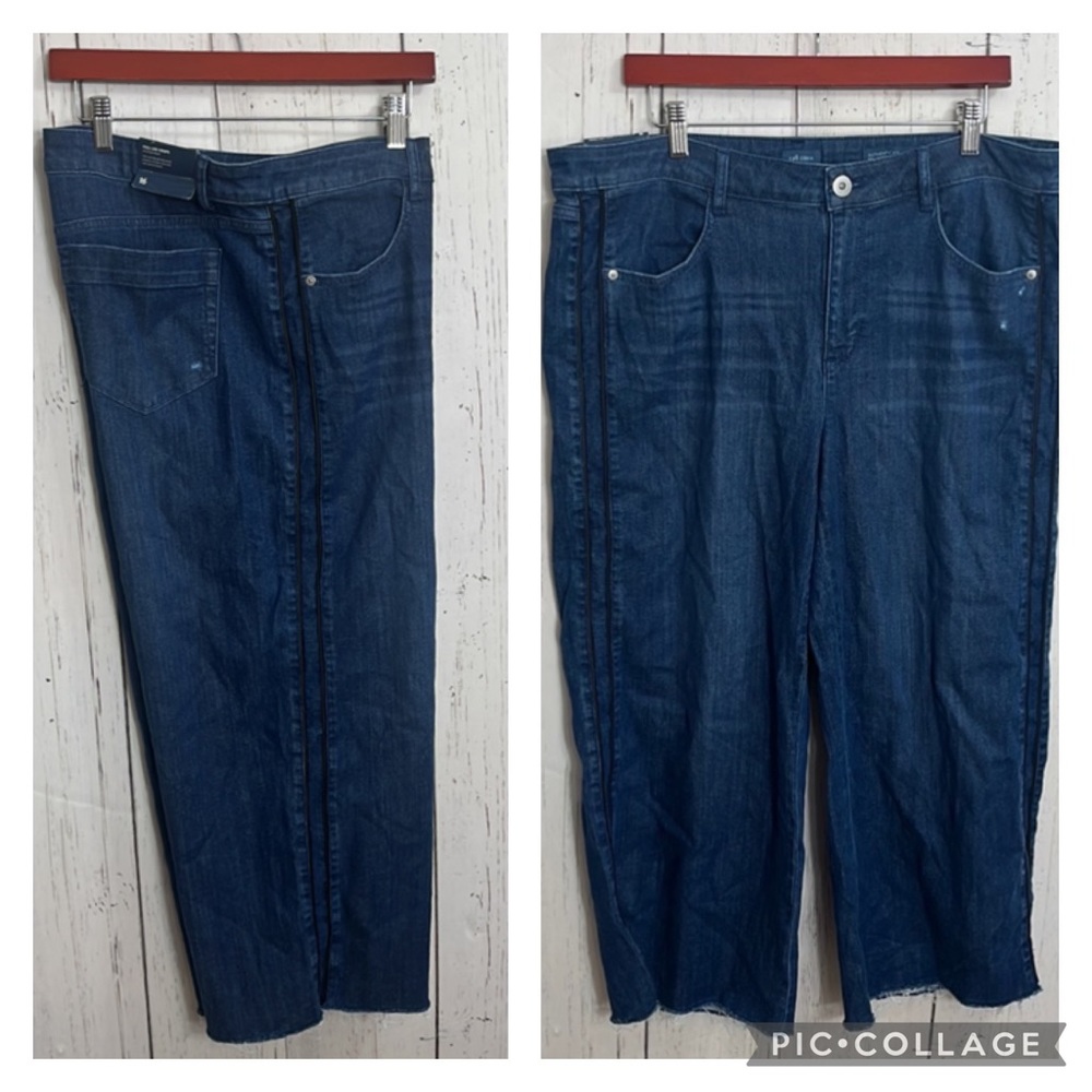 NWT J.Jill Full Leg Crops Montauk Wash